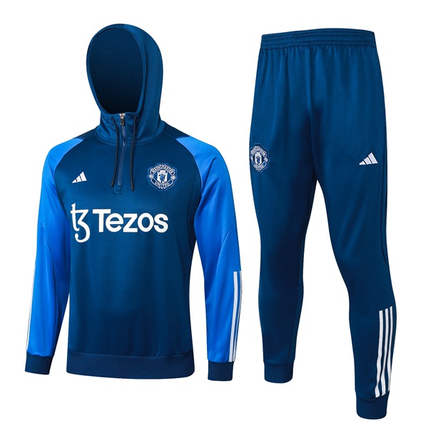 Personalizzare Insieme Giacca Con Cappuccio Tuta Manchester United Blu